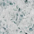 Zasłona gotowa SENA w stylu eko zdobiona subtelnymi delikatnymi listeczkami - 140 x 250 cm - biały 9