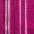 Ręcznik LIVIA  z kolorowymi paskami tkanymi we wzór jodełki - 50 x 90 cm - amarantowy 2