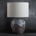 Lampka stołowa ELIA 02 na ceramicznej podstawie w stylu boho - ∅ 38 x 58 cm - kremowy 1
