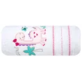 Ręcznik BABY z kapturkiem i naszywaną aplikacją z dinozaurem - 75 x 75 cm - biały 1