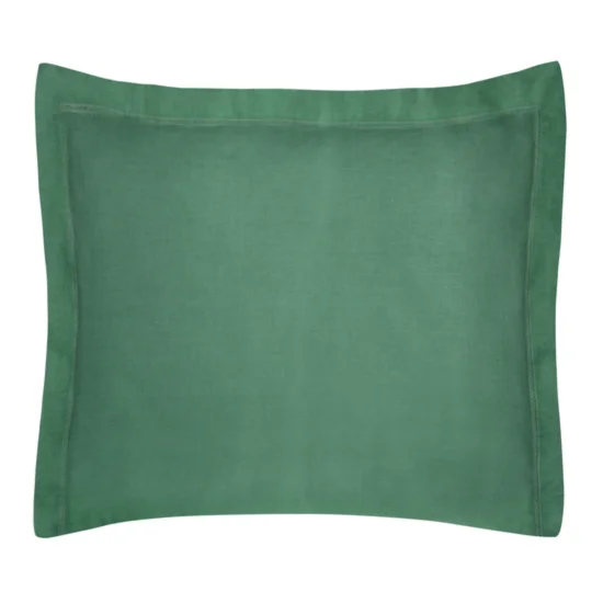 NOVA COLOUR Poszewka na poduszkę bawełniana z satynowym połyskiem - 70 x 80 cm - butelkowy zielony