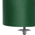 Lampka stołowa MONIK z kryształową podstawą i welwetowym abażurem - ∅ 30 x 53 cm - ciemnozielony 2