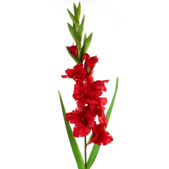 MIECZYK  kwiat sztuczny dekoracyjny z płatkami z jedwabistej tkaniny - 93 cm - czerwony