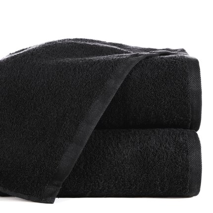 Фото - Рушник EUROFIRANY CLASSIC Ręcznik GŁADKI jednokolorowy klasyczny 50 x 90 cm czarn