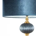 Lampa stojąca AGNES z welwetowym niebieskim abażurem - ∅ 46 x 174 cm - niebieski 2