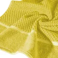 EUROFIRANY PREMIUM Ręcznik CALEB z bawełny frotte o strukturze drobnej krateczki - 50 x 90 cm - musztardowy 5
