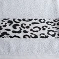 DIVA LINE Ręcznik LETA w kolorze srebrnym, z żakardową bordiurą z motywem zwierzęcym i błyszczącą nicią - 70 x 140 cm - srebrny 2