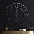 Dekoracyjny zegar ścienny w stylu vintage z metalu - 70 x 5 x 70 cm - czarny 9