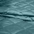 EUROFIRANY PREMIUM Narzuta z welwetu z haftowanym pikowaniem w geometryczny wzór karo - 220 x 240 cm - ciemnoturkusowy 3