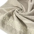 EUROFIRANY CLASSIC Ręcznik SYLWIA 1 z żakardową bordiurą tkaną w ornamentowy wzór - 50 x 90 cm - beżowy 5