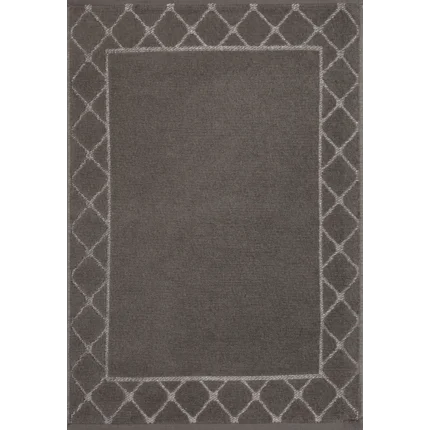 Dywanik łazienkowy MARTHA z bawełny, dobrze chłonący wodę z geometrycznym wzorem wykończony błyszczącą nicią Dywanik łazienkowy MARTHA z bawełny, dobrze chłonący wodę z geometrycznym wzorem wykończony błyszczącą nicią - 50 x 70 cm