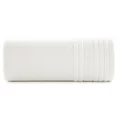 Ręcznik z wypukłą fakturą podkreślony welwetową bordiurą w krateczkę - 70 x 140 cm - biały 3