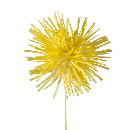 Kwiat sztuczny dekoracyjny z pianki foamiran - ∅ 22 x 43 cm - żółty