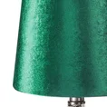 Lampa stołowa JOY na pękatej podstawie z transparentnego szkła z błyszczącym abażurem z welwetu - ∅ 25 x 40 cm - ciemnozielony 2