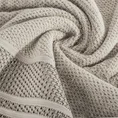 Ręcznik bawełniany SUZANA o ryżowej strukturze z żakardową bordiurą - 70 x 140 cm - beżowy 5