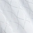 Gładka firana zdobiona aplikacją ze srebrnymi dżetami i perłami - 140 x 250 cm - biały 5
