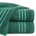 Ręcznik bawełniany FIORE z ozdobnym stebnowaniem - 50 x 90 cm - zielony 1