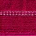 ELLA LINE ręcznik bawełniany TAYLOR z ozdobnym stebnowaniem i bordiurą w paseczki - 70 x 140 cm - amarantowy 2