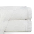 Ręcznik z żakardowym wzorem - 70 x 140 cm - kremowy 1
