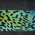 EWA MINGE Ręcznik LAILA w kolorze stalowym, z bordiurą zdobioną nadrukiem z motywem zwierzęcym - 50 x 90 cm - stalowy 2