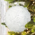 Bombka choinkowa oprószona sztucznym śniegiem i brokatem - ∅ 10 cm - biały 1