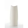 Wazon ceramiczny RISO o nowoczesnym kształcie z efektem rosy - 14 x 9 x 35 cm - kremowy 2
