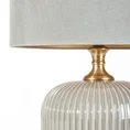 Lampa dekoracyjna z welwetowym abażurem - ∅ 33 x 50 cm - srebrny 2