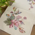 Bieżnik gobelinowy zdobiony tkanym motywem kwiatowym - 40 x 100 cm - naturalny 2