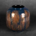 Metalowy wazon KAJA z niezwykłym wzorem - ∅ 23 x 26 cm - niebieski 1
