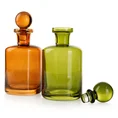 Karafka MADY o minimalistycznym kształcie z barwionego szkła artystycznego - ∅ 12 x 27 cm - zielony 3