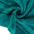 Ręcznik z bawełny egipskiej bawełny z żakardową bordiurą podkreśloną lśniącą nicią - 50 x 90 cm - turkusowy 5