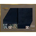 EWA MINGE Komplet ręczników CARLA w eleganckim opakowaniu, idealne na prezent! - 2 szt. 50 x 90 cm - granatowy 7