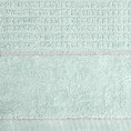 Ręcznik z welurową bordiurą przetykaną błyszczącą nicią - 70 x 140 cm - miętowy 2