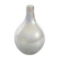 Wazon MASON ręcznie wykonany ze szkła artystycznego z perłową poświatą - ∅ 20 x 32 cm - srebrny 1