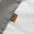 EVA MINGE Komplet pościeli EVA 10C z najwyższej jakości makosatyny bawełnianej z logo EVA MINGE i haftowanym ozdobnym paseczkiem - 160 x 200 cm - szary 7