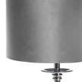 Lampka stołowa MONIK z kryształową podstawą i welwetowym abażurem - ∅ 30 x 53 cm - srebrny 2