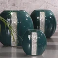 Patera ceramiczna MARINA dekorowany szerokim pasem z drobnymi kryształkami - ∅ 31 x 4 cm - turkusowy 3