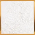 LIMITED COLLECTION Obraz LUNA 2 ze złotym błyszczącym nadrukiem w złotej ramie - 53 x 53 cm - biały 1