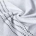 Ręcznik bawełniany FIORE z ozdobnym stebnowaniem - 30 x 50 cm - srebrny 5