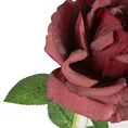 RÓŻA WIELKOKWIATOWA - kwiat sztuczny dekoracyjny z płatkami z jedwabistej tkaniny - ∅ 13 x 53 cm - bordowy 2
