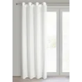 Firana ROSSI z tkaniny szyfonowej zdobiona delikatnymi prążkami - 135 x 250 cm - biały 2