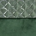 Zasłona MARGOT z welwetu z ozdobnym pasem zdobionym haftem oraz lśniącymi cekinami - 140 x 250 cm - ciemnozielony 7