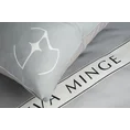 EVA MINGE Komplet pościeli SILK z makosatyny najwyższej jakości satyny bawełnianej z nadrukiem logo - 160 x 200 cm - srebrny 5
