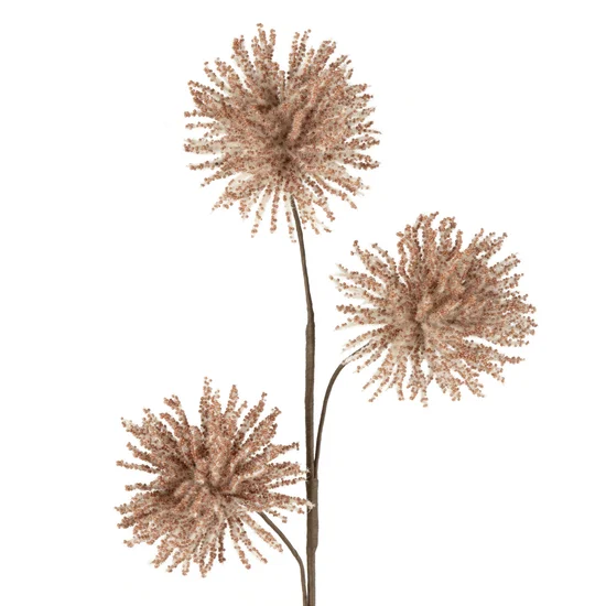 GAŁĄZKA Z DMUCHAWCAMI kwiat sztuczny dekoracyjny -  - jasnobrązowy