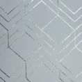Zasłona NAIROBI zdobiona srebrnym geometrycznym nadrukiem - 140 x 250 cm - szary 6