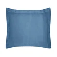 NOVA COLOUR Poszewka na poduszkę bawełniana z satynowym połyskiem i ozdobną kantą - 50 x 60 cm - ciemnoniebieski 1