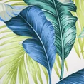 Zasłona z miękkiego welwetu z nadrukiem liści na kontrastującym tle - 140 x 250 cm - zielony 8