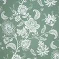 ELLA LINE Komplet pościeli z wysokogatunkowej bawełny z motywem roślinnym w stylu folk - 160 x 200 cm - zielony 4