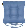 ADORE dwustronna welurowa poduszka siedziskowa na krzesło z czterema pikowaniami, gramatura 195 g/m2 - 40 x 40 x 8 cm - niebieski 2