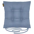 ADORE dwustronna welurowa poduszka siedziskowa na krzesło z czterema pikowaniami, gramatura 195 g/m2 - 40x40x8 cm - niebieski 2